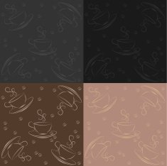 seamless pattern with cup of coffee