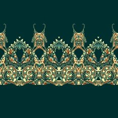 Ornate vector dragon patterns N10