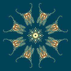 Ornate vector dragon patterns N11