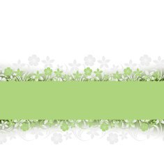 Vector card with green floral pattern
