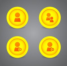 Set of glossy internet icons