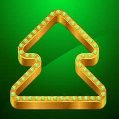 Christmas background with gold tree and jewels N2