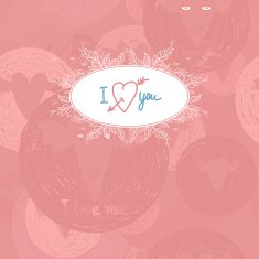 Romantic vector card in vintage style N2