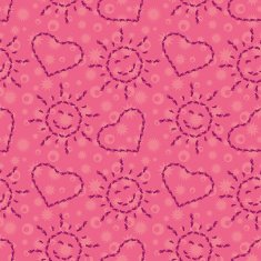 Seamless suns and hearts from footprints N2