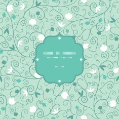 Blossoming Branches Frame Seamless Pattern Background