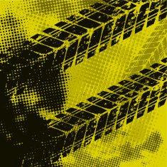 Yellow tire track background N5
