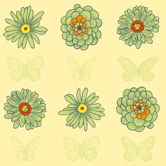 Vector flowers pattern