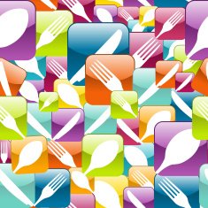 Cutlery icons pattern