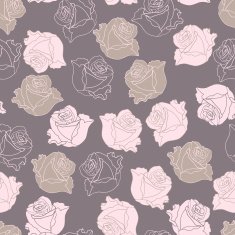 Seamless pattern with flowers roses N10