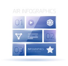Glossy air infographic design N2