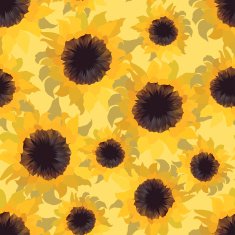 sunflower flower seamless pattern N2