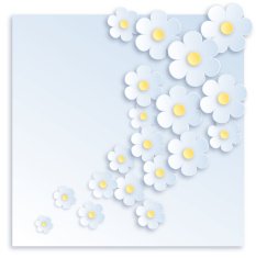 Vector abstract background for text White flowers