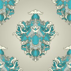 foliate blue pattern