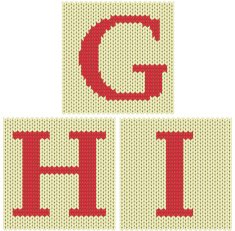 Knitted letters N6