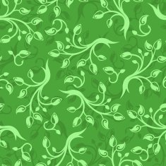 Seamless pattern with branches and leaves Vector illustration