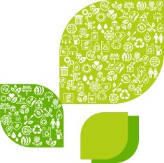 Abstract background of eco web icons