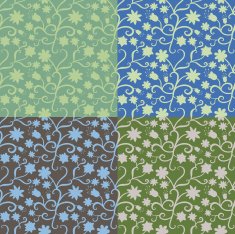 set of floral patterns N4