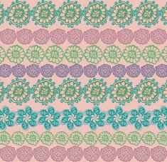 Ornate pattern with flowers