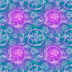 Seamless pattern with fish N4