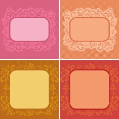 Set abstract floral backgrounds N4