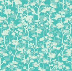 Asian Trees Seamless Pattern Background