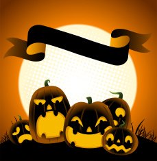 Halloween Pumpkins Orange Banner