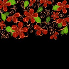 Abstract floral background for textile design