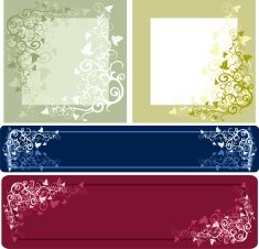 Set of Abstract floral design N3