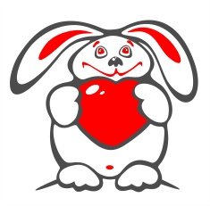 thick rabbit and heart N2