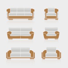 Set of sofas and armchairs N4