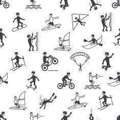 Extreme Sports seamless pattern N9