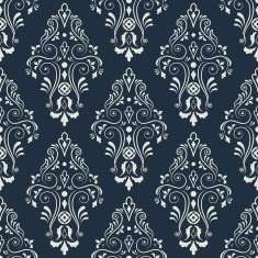 Seamless pattern on a dark blue N2