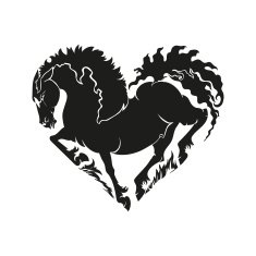 heart with horse