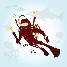 scuba diver monster N2