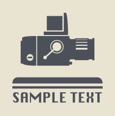 Retro photography icon or sign