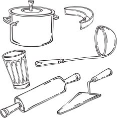 vector illustration Kitchen utensils