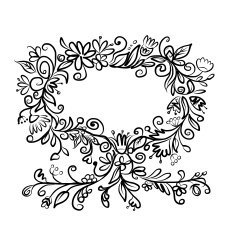Floral tree with frame for your text