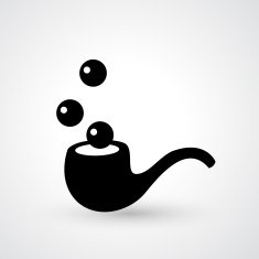 pipe smoking icon vector