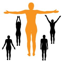 Vector silhouette of a woman N1787