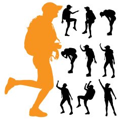Vector silhouette of woman N391