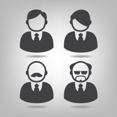 Flat Icons 4 Businessmen