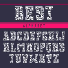 Decorative serif font in the sport style