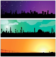 Cartoon Skyline Panel 02