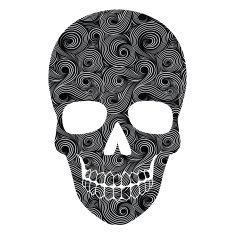 Skull Line Art Pattern