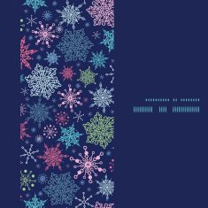 Vector snowflakes on night sky Christmas snowflake silhouette pattern frame N4