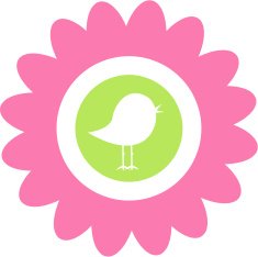 Pastel Heart Flower Bird