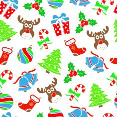 Seamless Christmas pattern N73