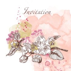 Wedding invitation Watercolor vector background N11