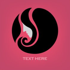 Woman vector logo design template
