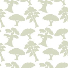 Seamless pattern with silhouettes trees